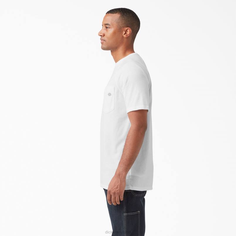 Dickies Men Cooling Short Sleeve T-Shirt White (WH) N80J555 Apparel