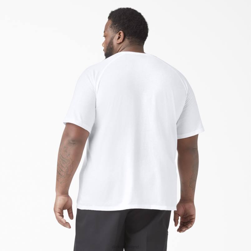 Dickies Men Cooling Short Sleeve T-Shirt White (WH) N80J555 Apparel