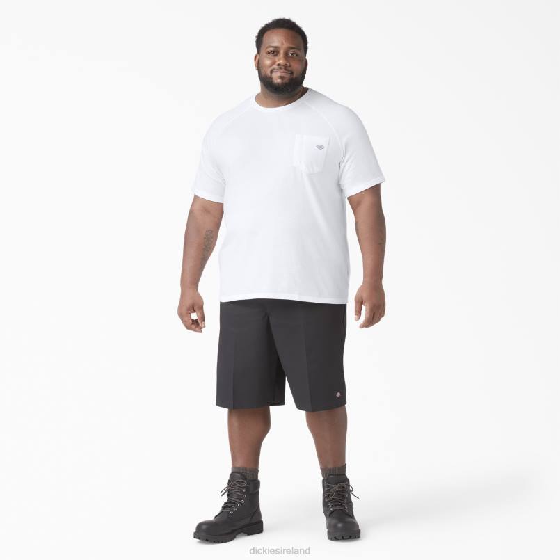 Dickies Men Cooling Short Sleeve T-Shirt White (WH) N80J555 Apparel