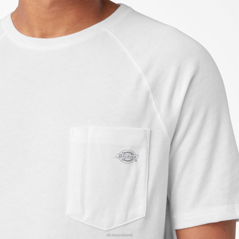 Dickies Men Cooling Short Sleeve T-Shirt White (WH) N80J555 Apparel