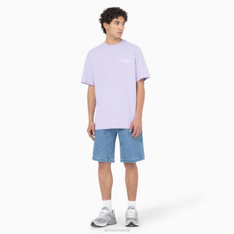 Dickies Men Oatfield Short Sleeve T-Shirt Purple Rose (UR2) N80J756 Apparel