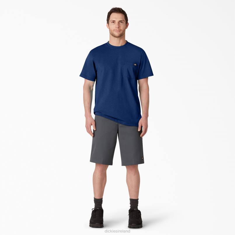 Dickies Men Short Sleeve Heavyweight Heathered T-Shirt Limoges Single Dye Heather (OIH) N80J534 Apparel