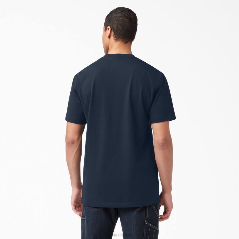 Dickies Men Short Sleeve Heavyweight T-Shirt Dark Navy (DN) N80J513 Apparel
