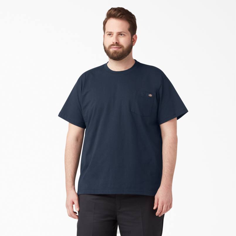 Dickies Men Short Sleeve Heavyweight T-Shirt Dark Navy (DN) N80J513 Apparel