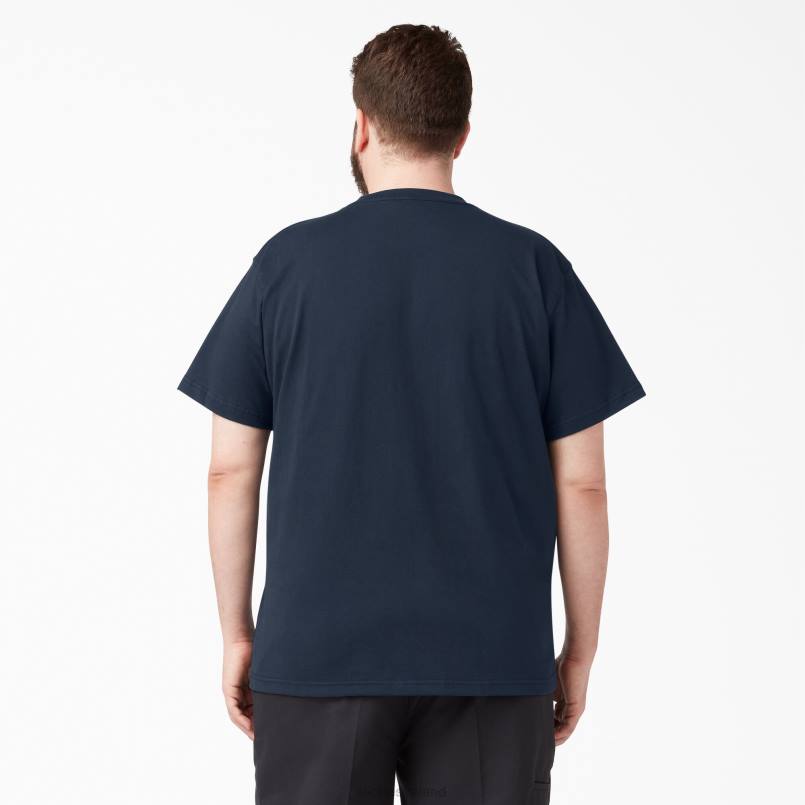 Dickies Men Short Sleeve Heavyweight T-Shirt Dark Navy (DN) N80J513 Apparel