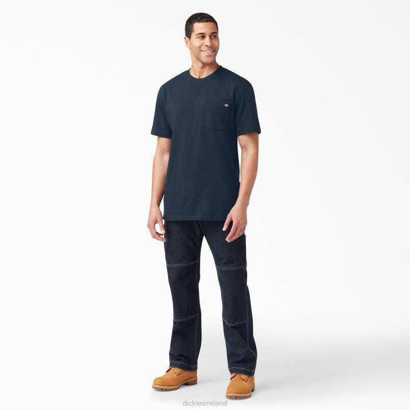 Dickies Men Short Sleeve Heavyweight T-Shirt Dark Navy (DN) N80J513 Apparel