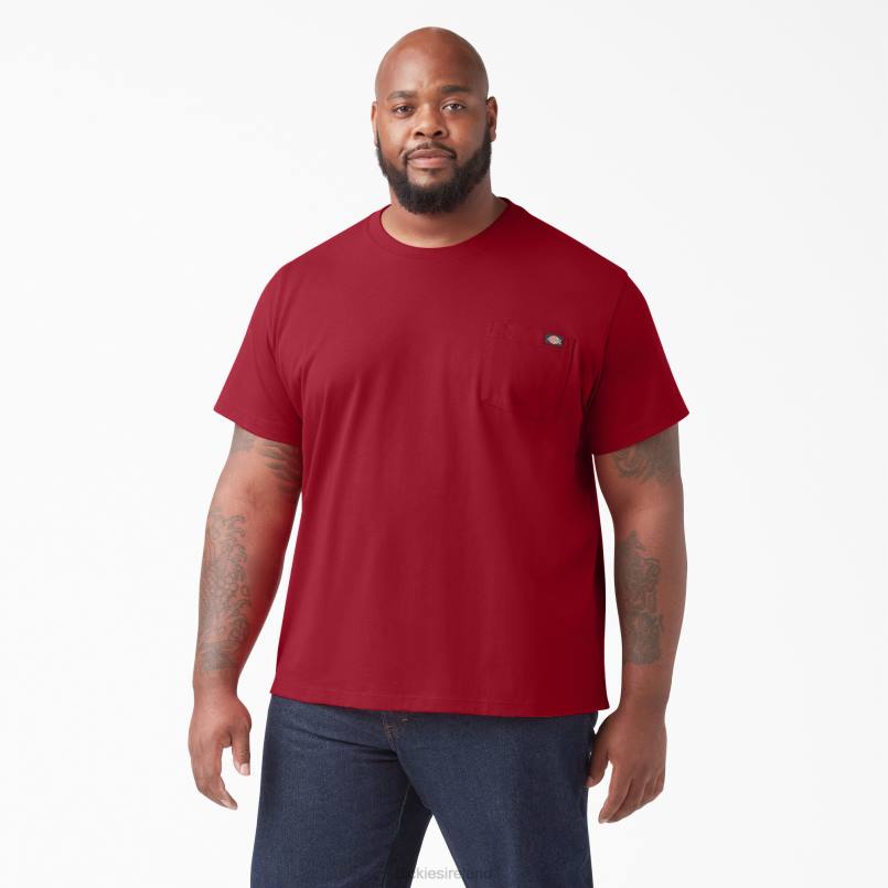 Dickies Men Short Sleeve Heavyweight T-Shirt English Red (ER) N80J515 Apparel