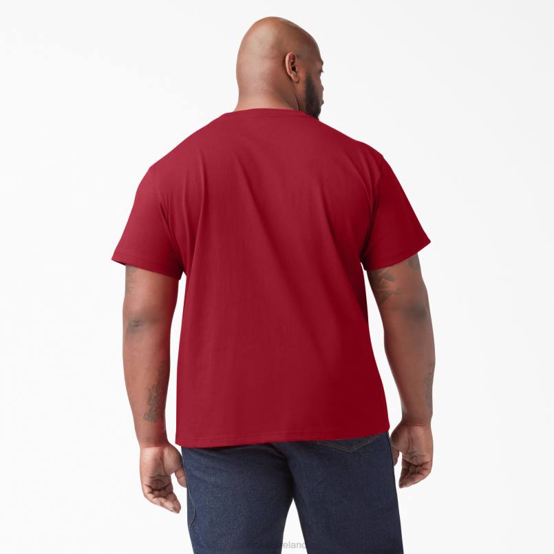 Dickies Men Short Sleeve Heavyweight T-Shirt English Red (ER) N80J515 Apparel