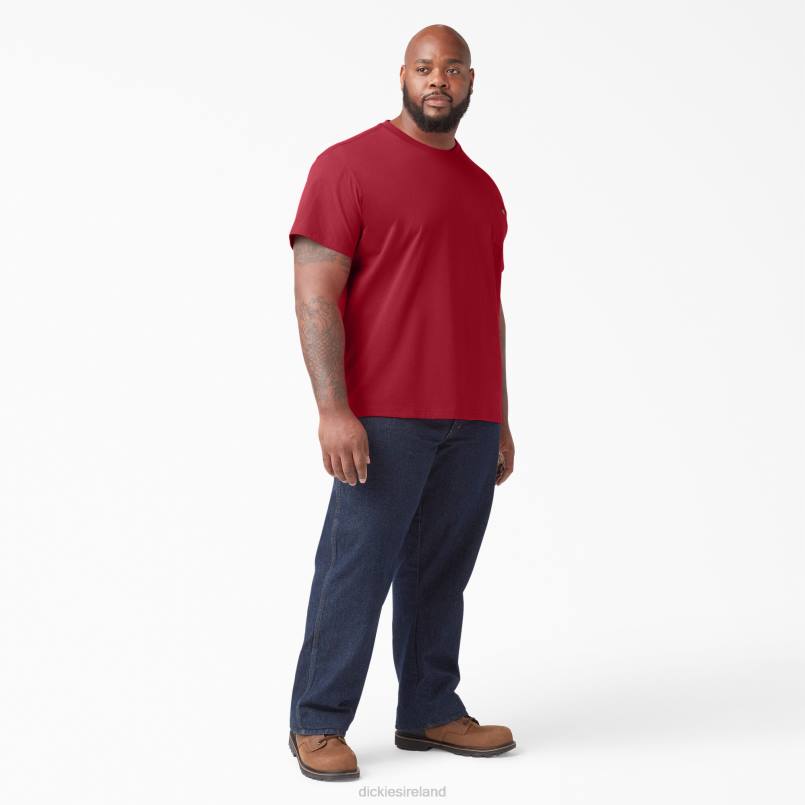 Dickies Men Short Sleeve Heavyweight T-Shirt English Red (ER) N80J515 Apparel