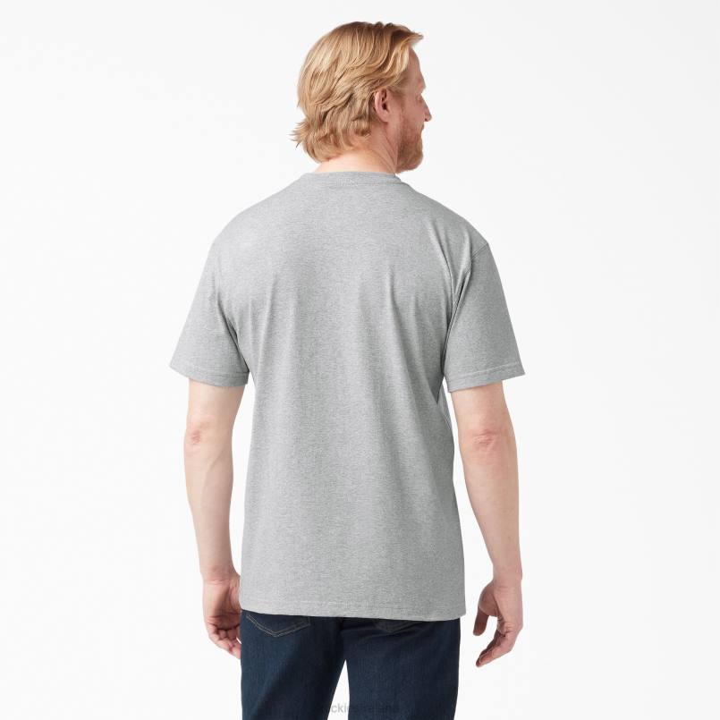 Dickies Men Short Sleeve Heavyweight T-Shirt Heather Gray (HG) N80J517 Apparel