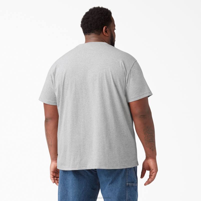 Dickies Men Short Sleeve Heavyweight T-Shirt Heather Gray (HG) N80J517 Apparel