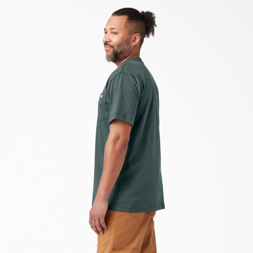 Dickies Men Short Sleeve Heavyweight T-Shirt Lincoln Green (LN) N80J518 Apparel