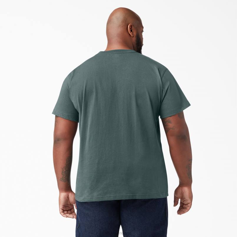 Dickies Men Short Sleeve Heavyweight T-Shirt Lincoln Green (LN) N80J518 Apparel