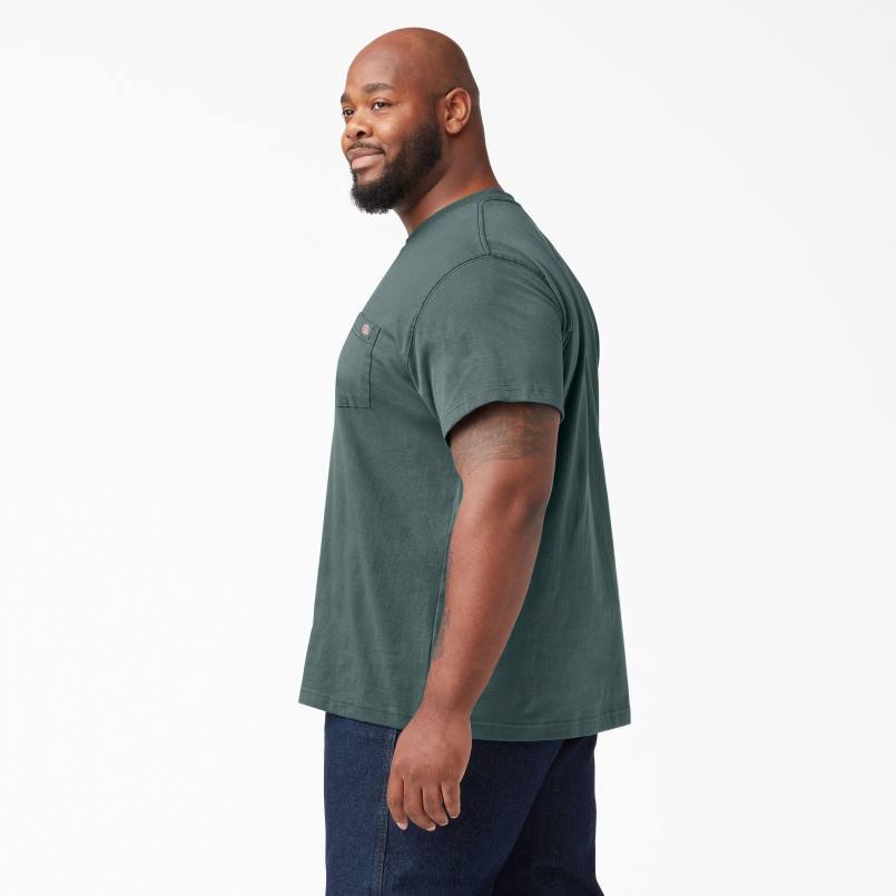 Dickies Men Short Sleeve Heavyweight T-Shirt Lincoln Green (LN) N80J518 Apparel