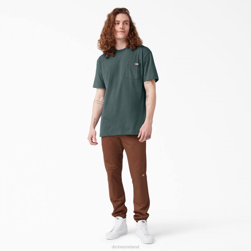 Dickies Men Short Sleeve Heavyweight T-Shirt Lincoln Green (LN) N80J518 Apparel