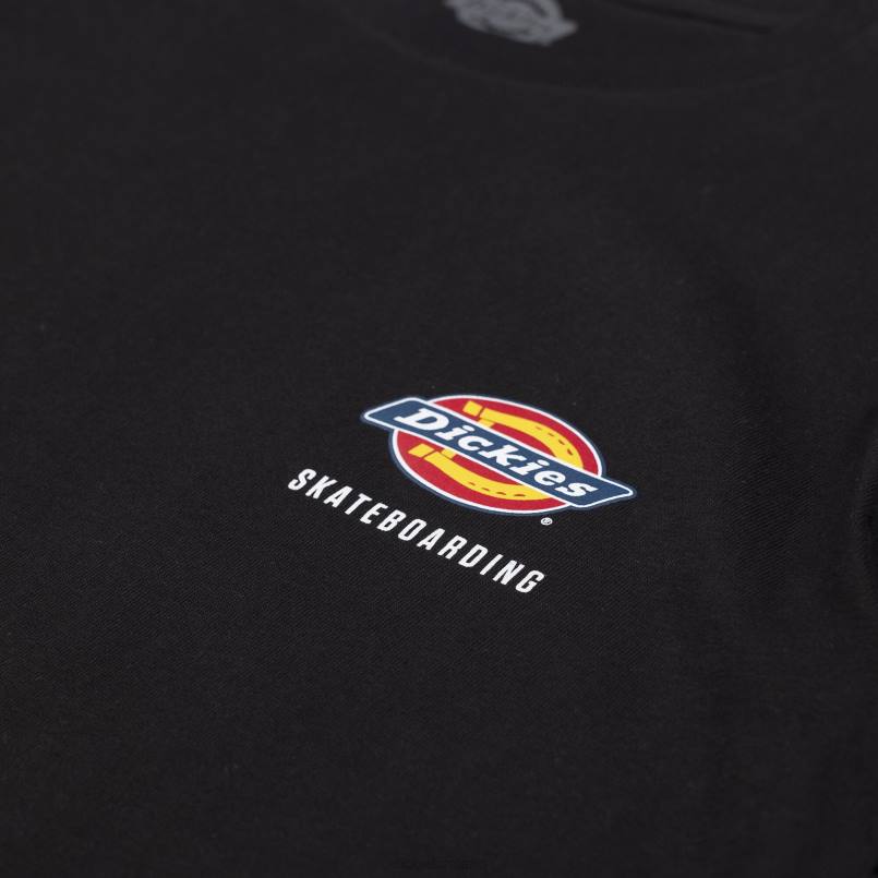 Dickies Men Skateboarding Regular Fit Chest Logo T-Shirt Black (KBK) N80J860 Apparel