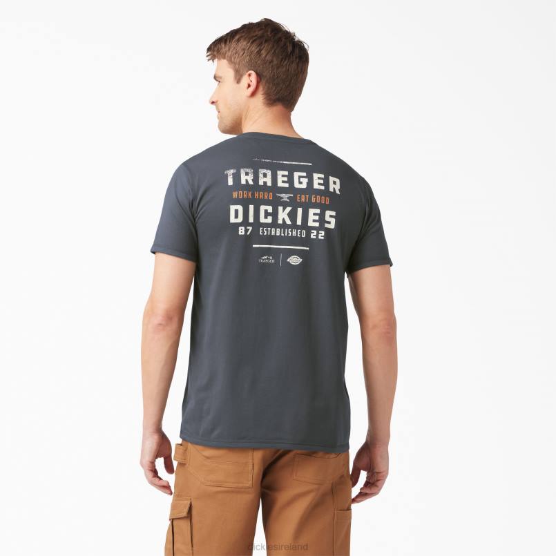 Dickies Men Traeger Ultimate Grilling T-Shirt Charcoal Gray (CH) N80J593 Apparel