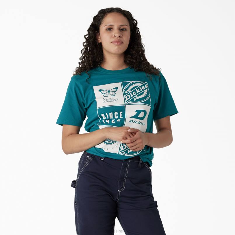 Dickies Women Graphic Band T-Shirt Deep Lake (DL2) N80J2211 Apparel