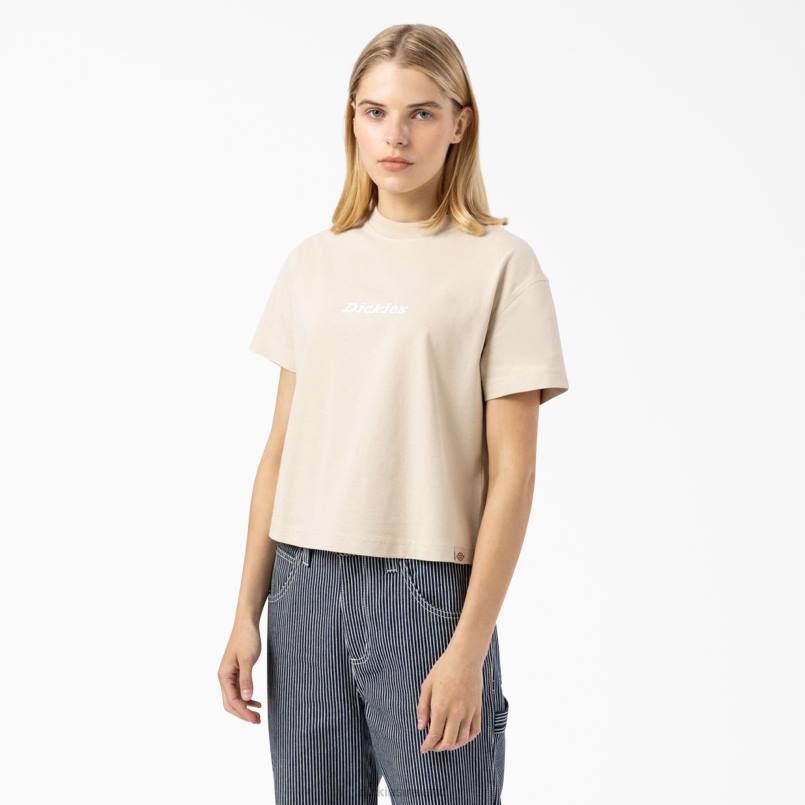 Dickies Women Loretto Cropped T-Shirt Tan (FTN) N80J2177 Apparel