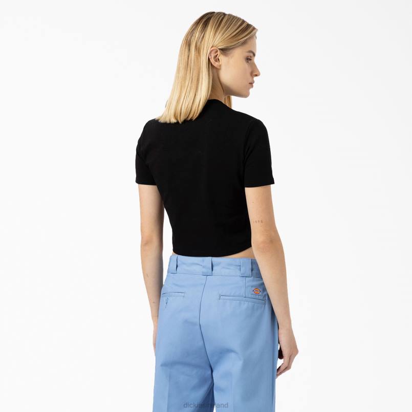 Dickies Women Maple Valley Logo Cropped T-Shirt Black (KBK) N80J2097 Apparel