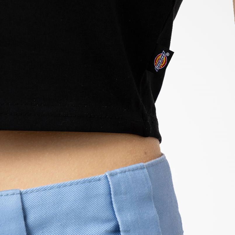 Dickies Women Maple Valley Logo Cropped T-Shirt Black (KBK) N80J2097 Apparel