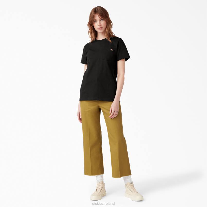 Dickies Women Short Sleeve Heavyweight T-Shirt Black (BK) N80J1954 Apparel