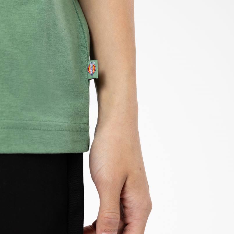 Dickies Women Summerdale Short Sleeve T-Shirt Dark Ivy (D2I) N80J1978 Apparel