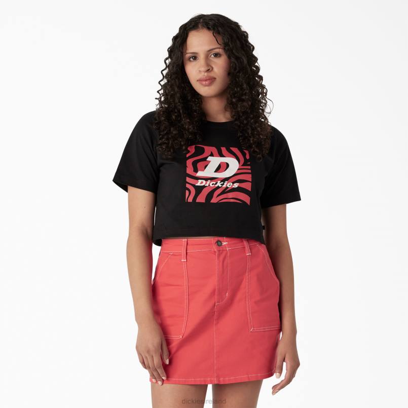 Dickies Women Zebra Graphic Cropped T-Shirt Black (KBK) N80J2193 Apparel