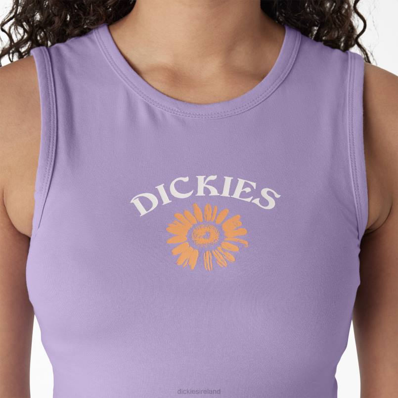 Dickies Women Graphic Cropped Tank Top Purple Rose (UR2) N80J2113 Apparel