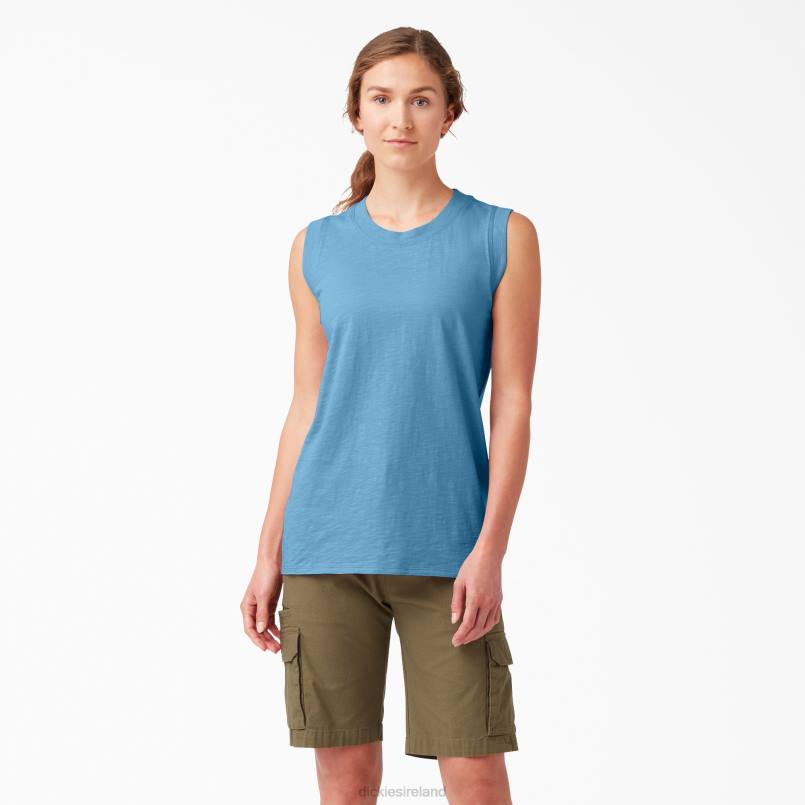 Dickies Women Tank Top Azure Blue (AB2) N80J2024 Apparel