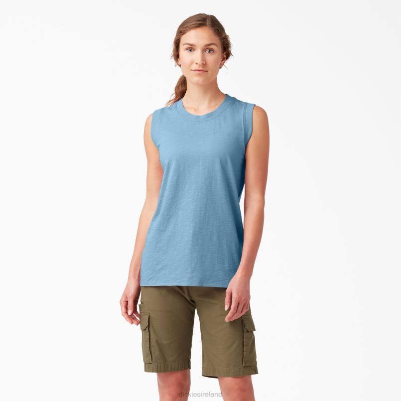 Dickies Women Tank Top Dusty Blue (DL) N80J2025 Apparel