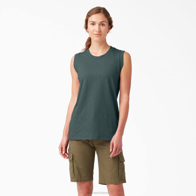 Dickies Women Tank Top Lincoln Green (LN) N80J2029 Apparel