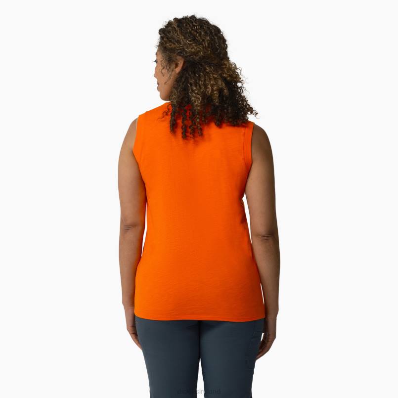 Dickies Women Tank Top Scarlet Ibis (S2S) N80J2031 Apparel