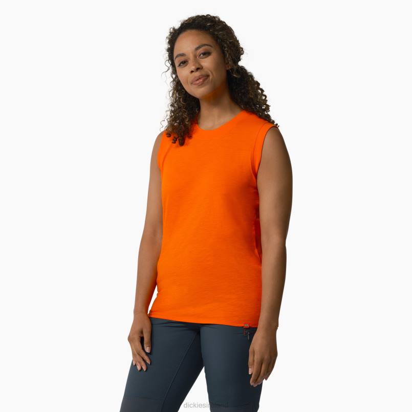 Dickies Women Tank Top Scarlet Ibis (S2S) N80J2031 Apparel