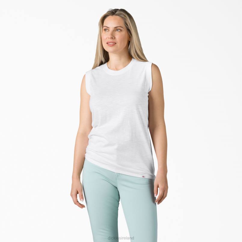 Dickies Women Tank Top White (WH) N80J2033 Apparel
