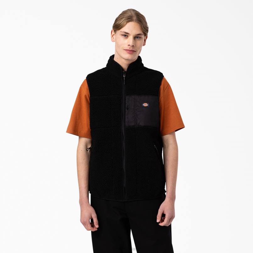 Dickies Men Red Chute Vest Black (BK) N80J1120 Apparel