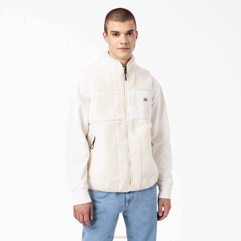 Dickies Men Red Chute Vest White (WH) N80J1121 Apparel