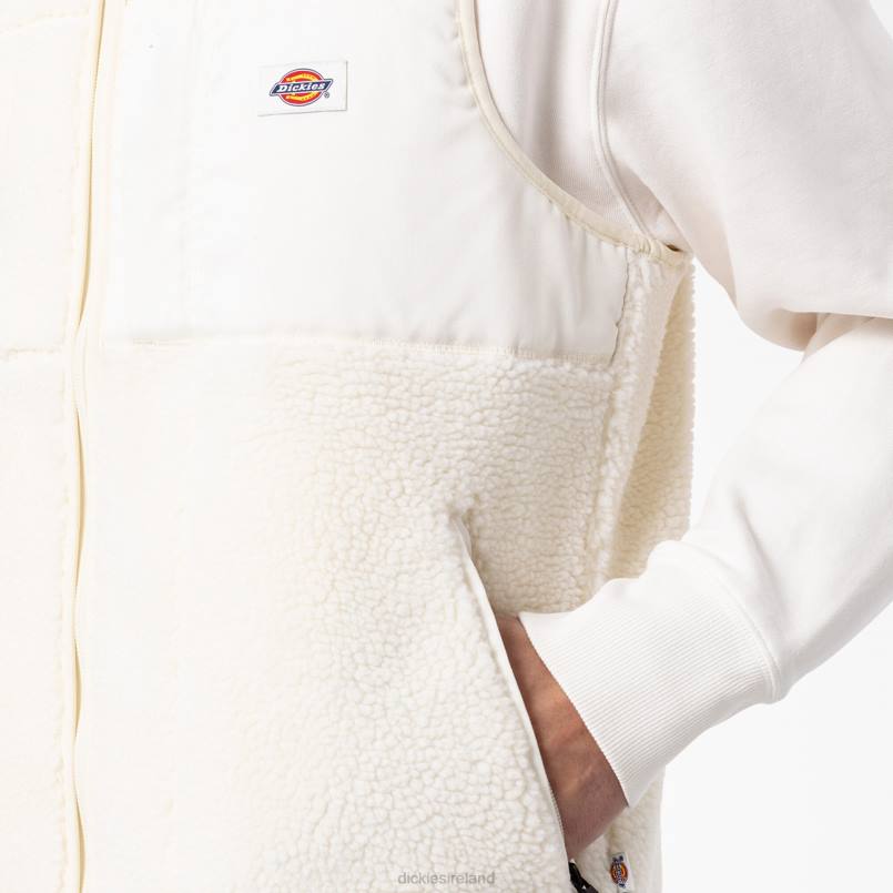 Dickies Men Red Chute Vest White (WH) N80J1121 Apparel