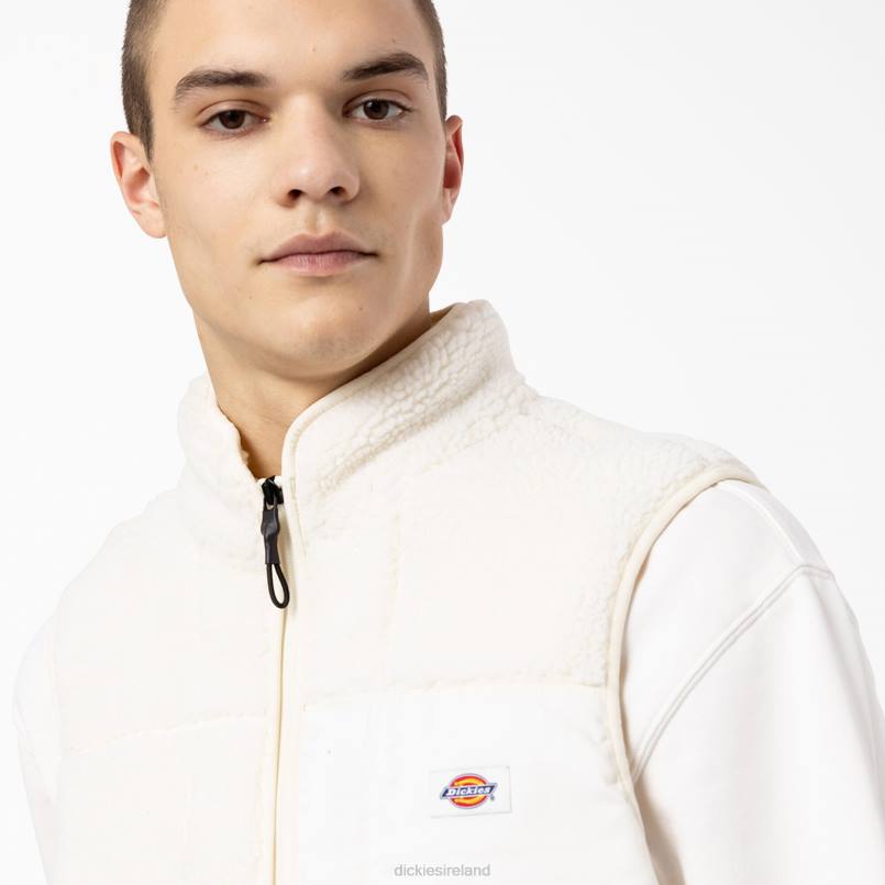 Dickies Men Red Chute Vest White (WH) N80J1121 Apparel
