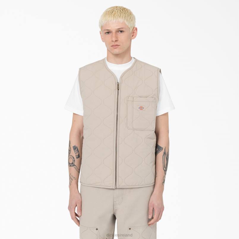 Dickies Men Thorsby Liner Vest Sandstone (SS) N80J1123 Apparel
