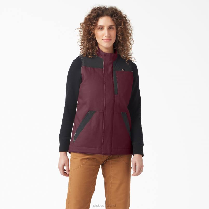 Dickies Women DuraTech Renegade Vest Burgundy (BY) N80J2339 Apparel