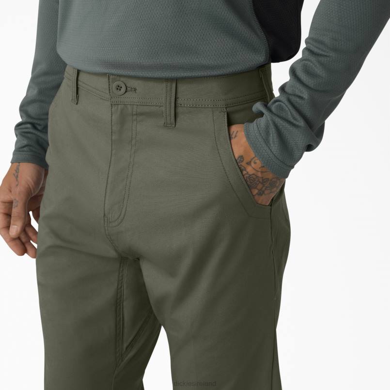 Dickies Men Cooling Hybrid Utility Pants Moss Green (MS) N80J65 Work Apparel