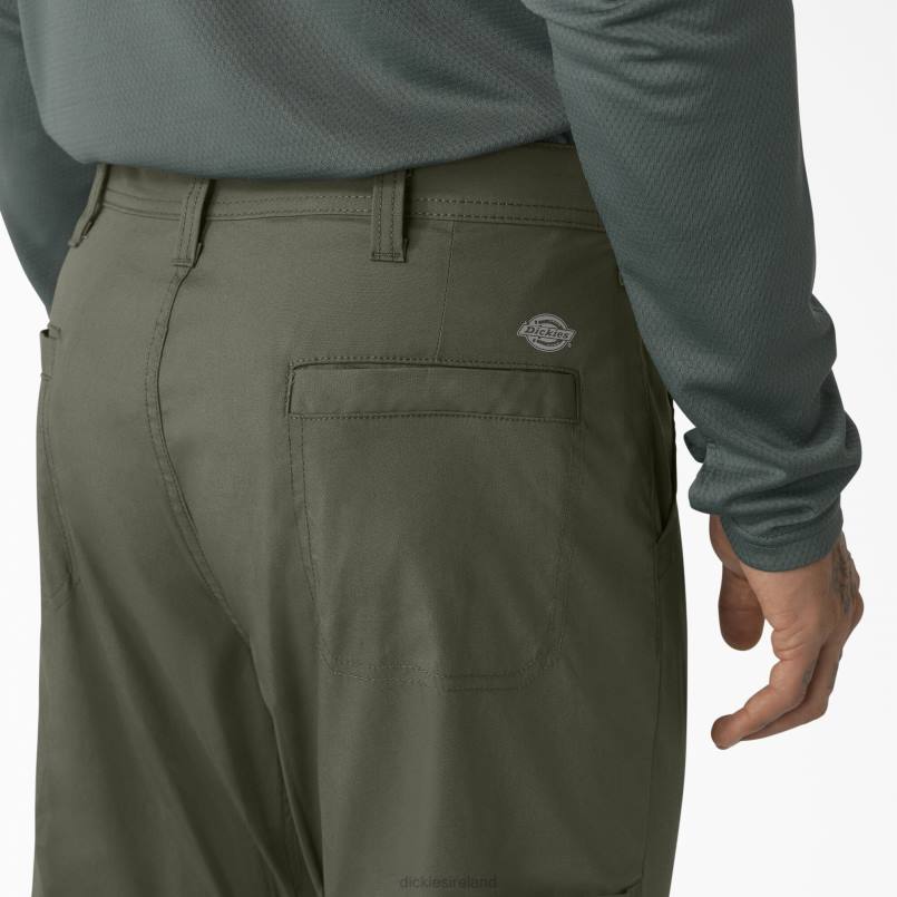 Dickies Men Cooling Hybrid Utility Pants Moss Green (MS) N80J65 Work Apparel