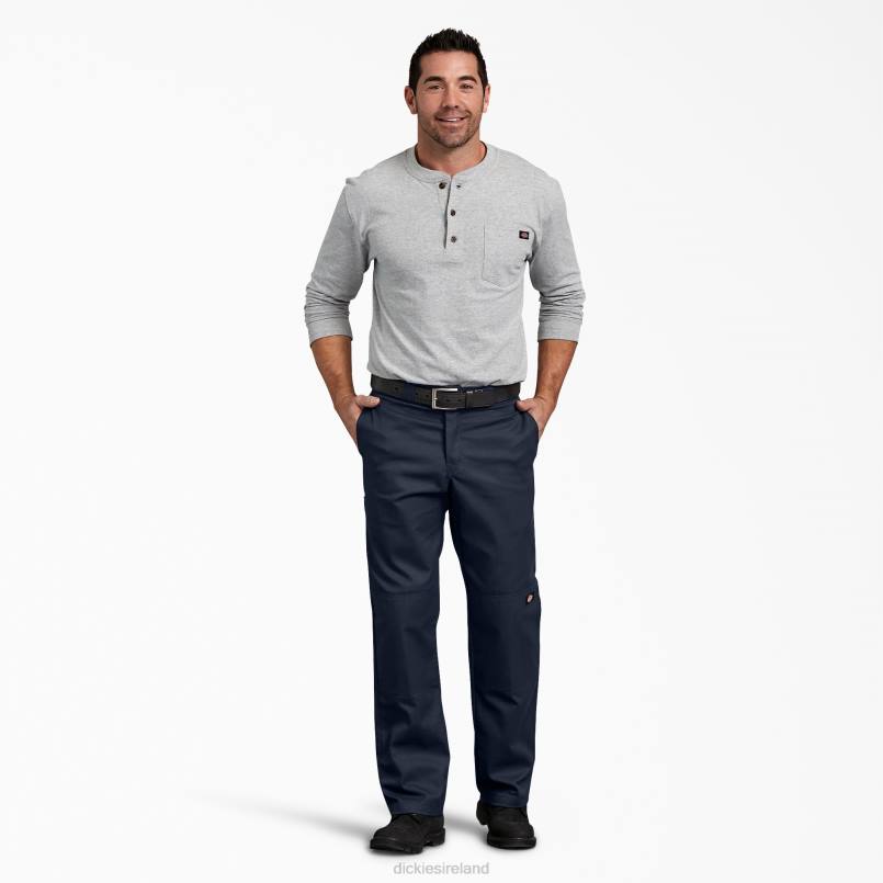 Dickies Men FLEX Regular Fit Double Knee Work Pants Dark Navy (DN) N80J173 Work Apparel