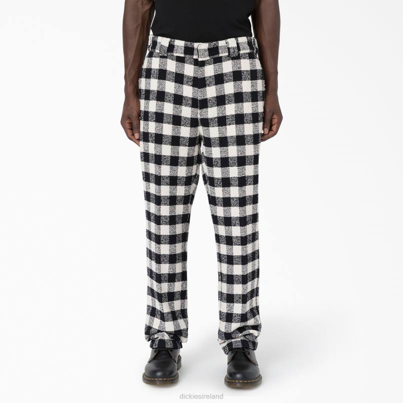 Dickies Men Opening Ceremony Tweed 874 Work Pants Black White Plaid (AWP) N80J304 Work Apparel
