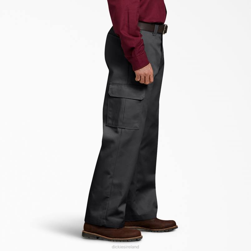 Dickies Men Relaxed Fit Cargo Work Pants Black (BK) N80J126 Work Apparel