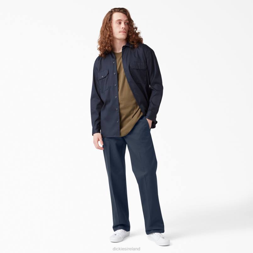 Dickies Men Slim Fit Work Pants Dark Navy (DN) N80J115 Work Apparel