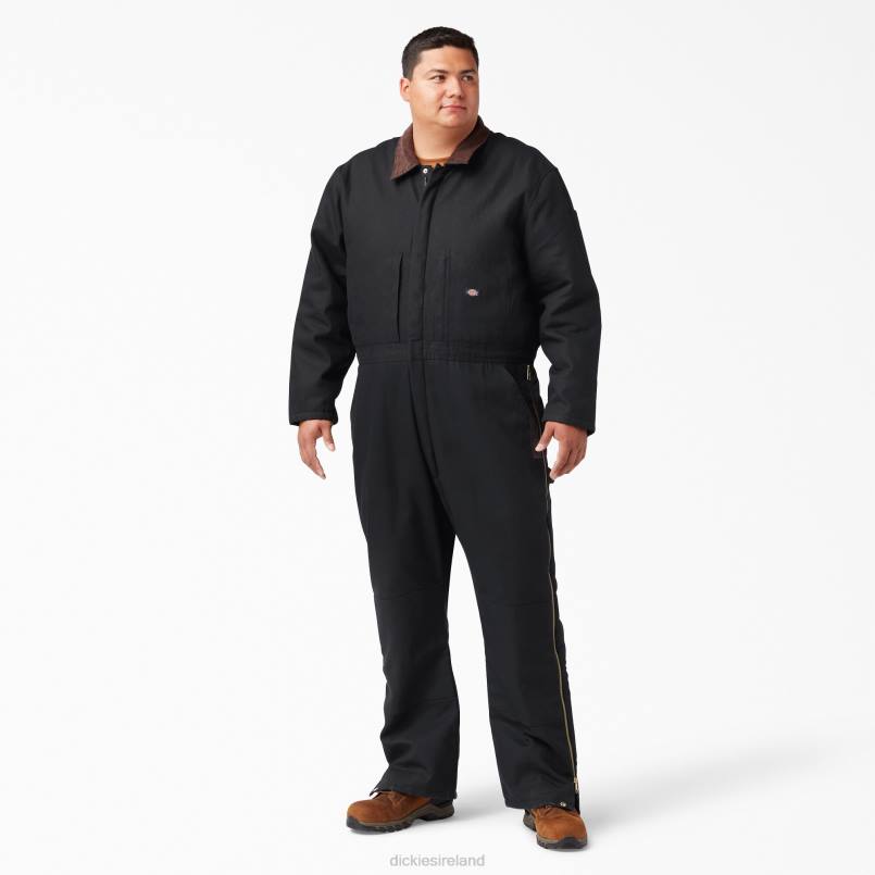 Dickies Men Duck Insulated Coveralls Black (BK) N80J1349 Work Apparel