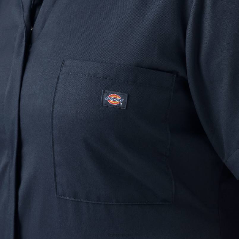 Dickies Women Plus FLEX Cooling Short Sleeve Coveralls Dark Navy (DN) N80J1551 Work Apparel