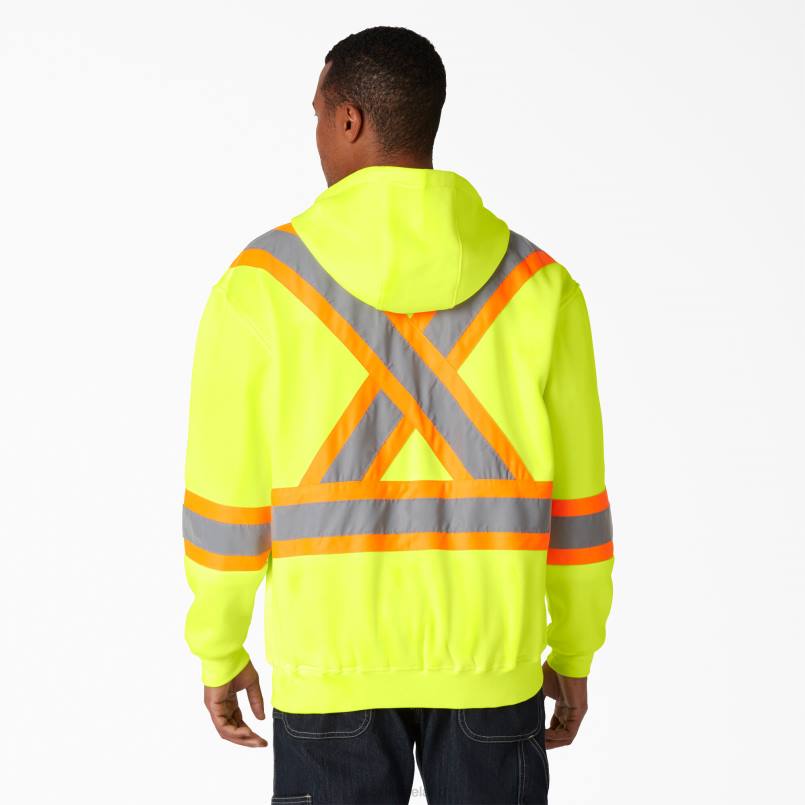 Dickies Unisex Hi Vis Safety Hoodie ANSI Yellow (AY) N80J1459 Work Apparel